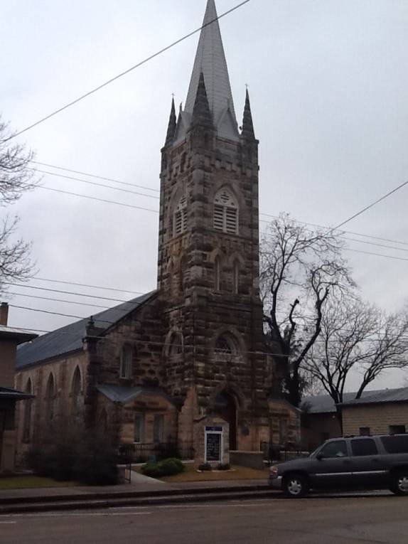 Igreja de Fredericksburg, cidade de origem germânica no Texas, nos Estados Unidos